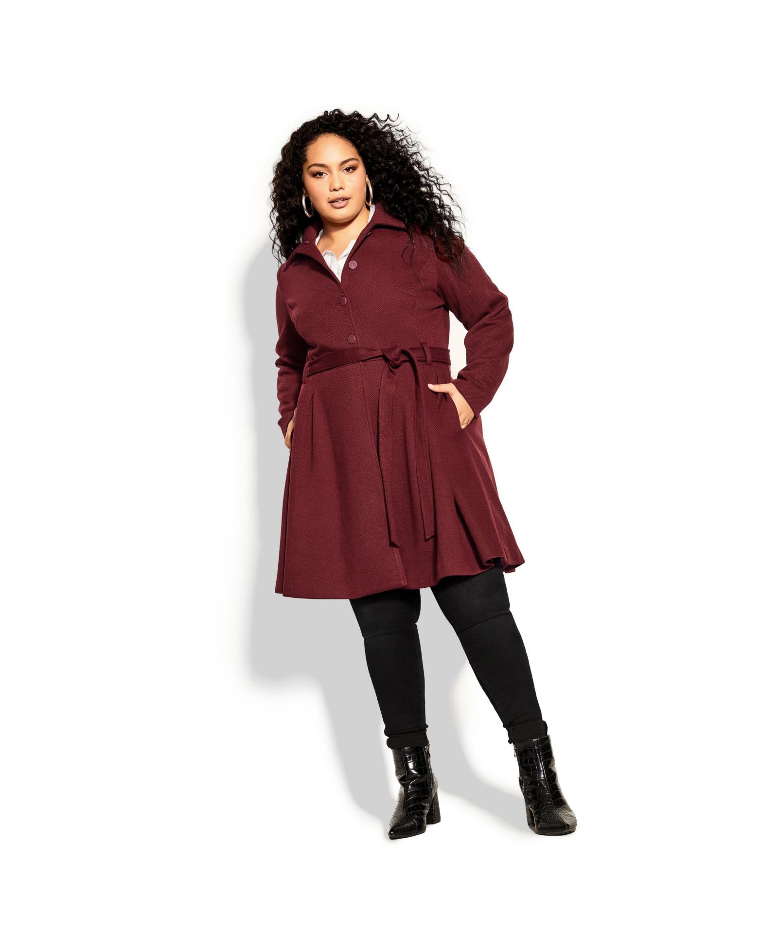 CITY CHIC Women's Plus Size Blushing Belle Coat