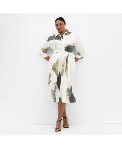 CITY CHIC Plus Size Women's Angel Print Shirt Dress