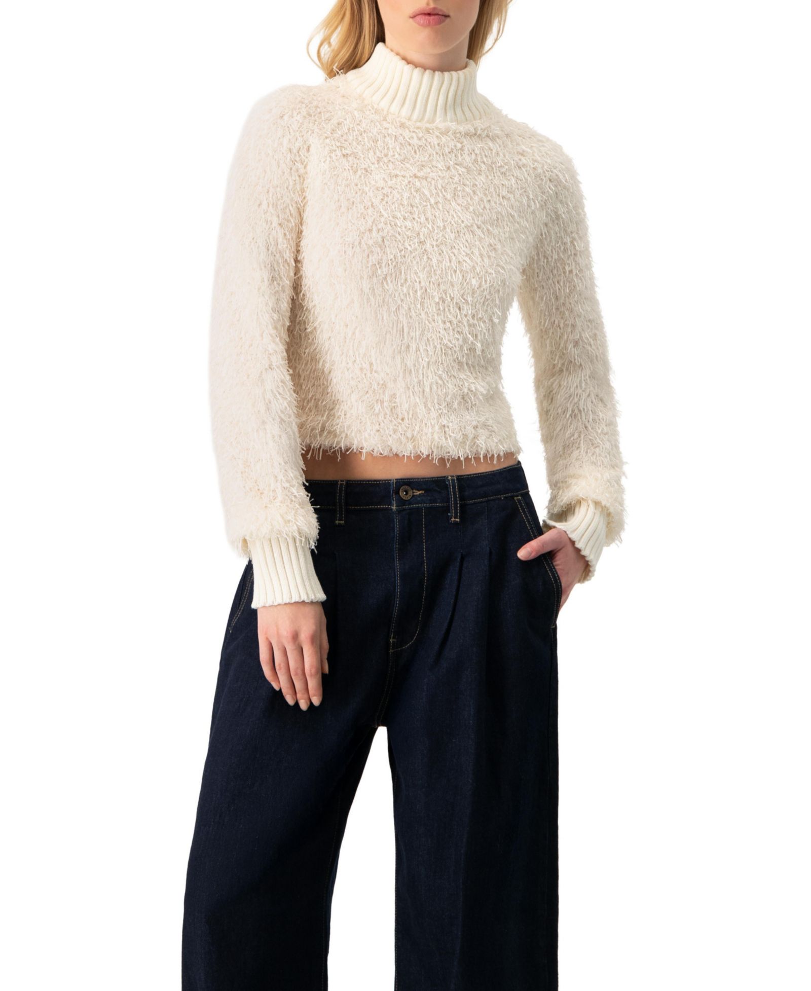 Женская блузка Ivonne High Neck Fringe
