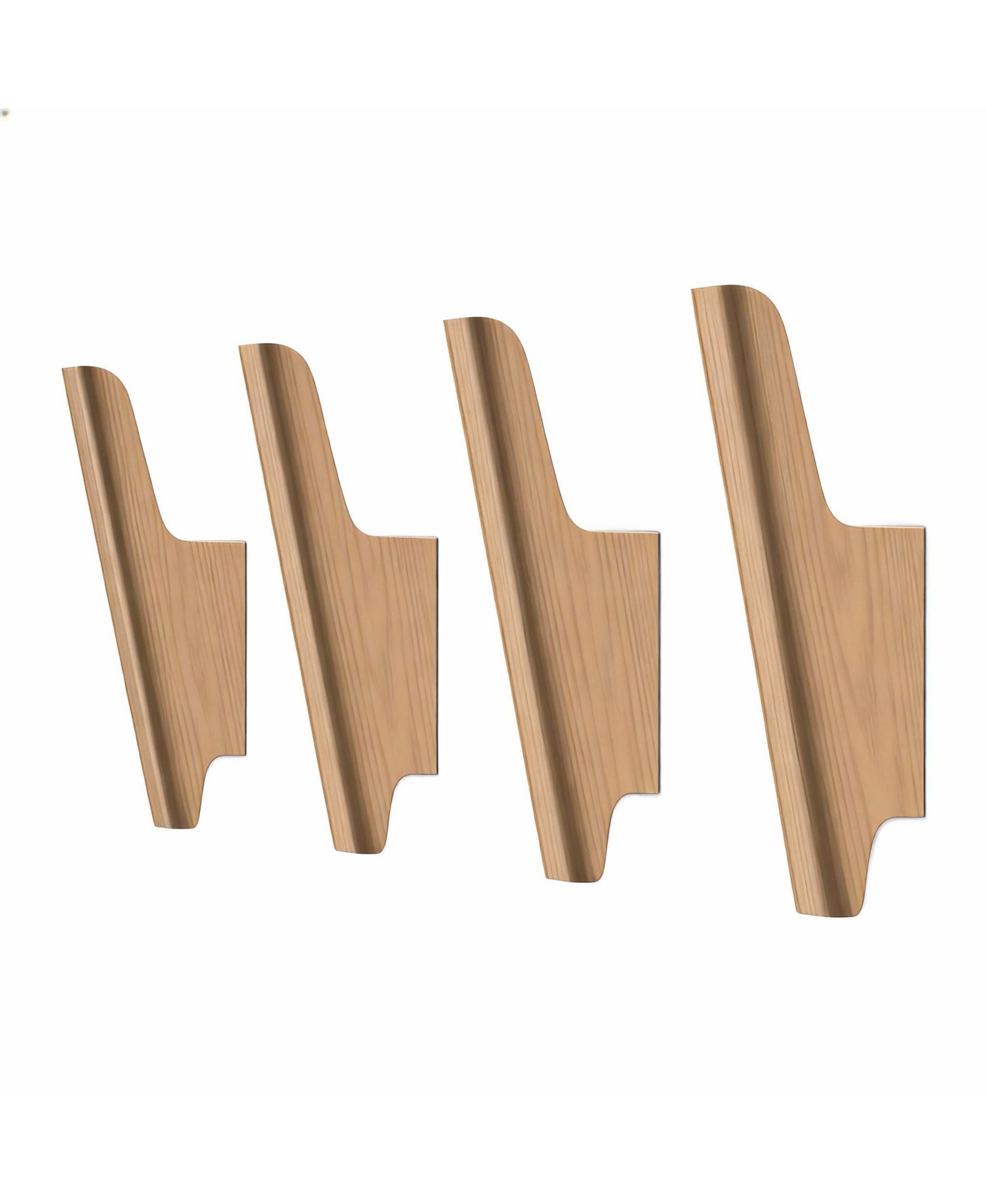 YIGII Wooden Wall Hooks 4 Pack - Coat, Hat, Bag, Backpack Hooks for Entryway, Bathroom