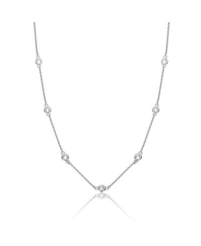 Ожерелье Rachel Glauber Classic Bezel Set с кубическим цирконием
