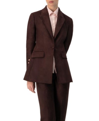 Ivonne Women's Single-Breasted Faux-Suede Blazer