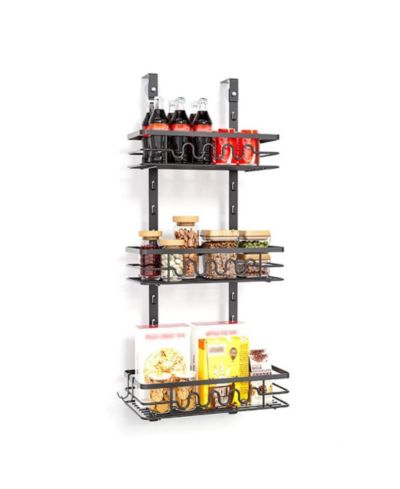 Homfan Over The Door Pantry Organizer, Bathroom Organizer Shelves, Multi-Tier Over The Door Organizer 3 Layers