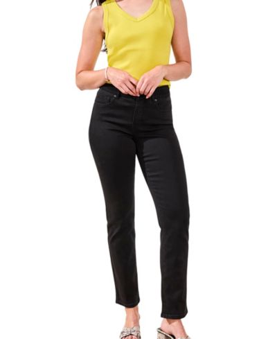 TRIBAL Women's Sophia Curvy Straight-Leg Jeans