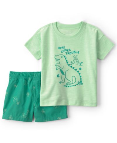 Комплект Carter's Boys' 2T-5T Dinosaur T-Shirt и шорты, 2-piece set