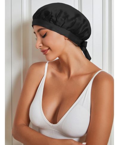 SILKSILKY Pure Silk Classic Ribbon Bonnet