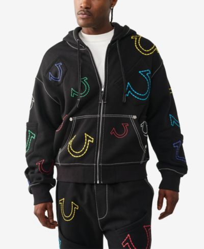 Мужское худи True Religion с длинным рукавом и молнией
