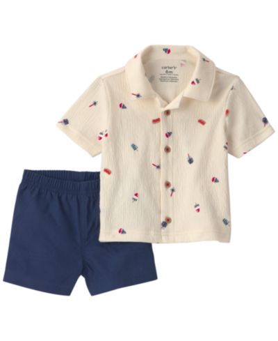 Комплект из 2 предметов Carter's для новорожденных мальчиков, топ и шорты, Fourth of July