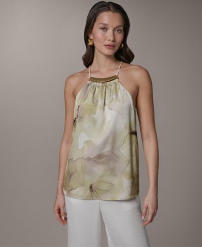 Donna Karan New York Women's Sleeveless Halter Neck Top
