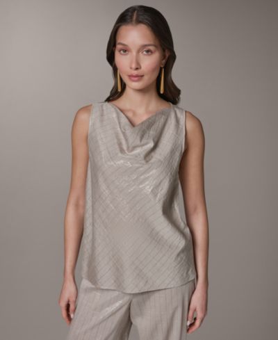 Donna Karan New York Women's Sleeveless Cowl Neck Top