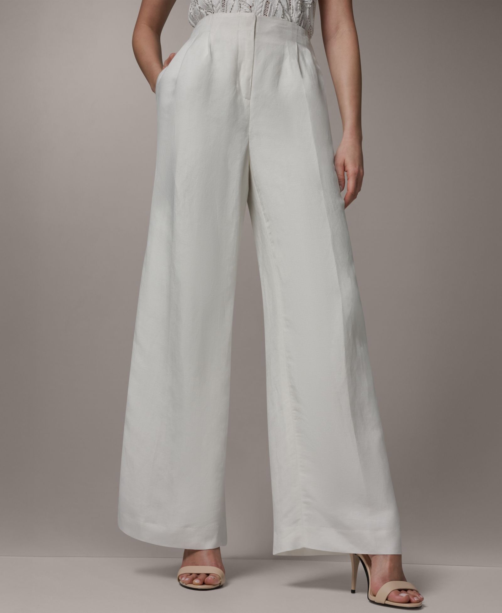 Donna Karan New York Women's Pleated Wide-Leg Pants