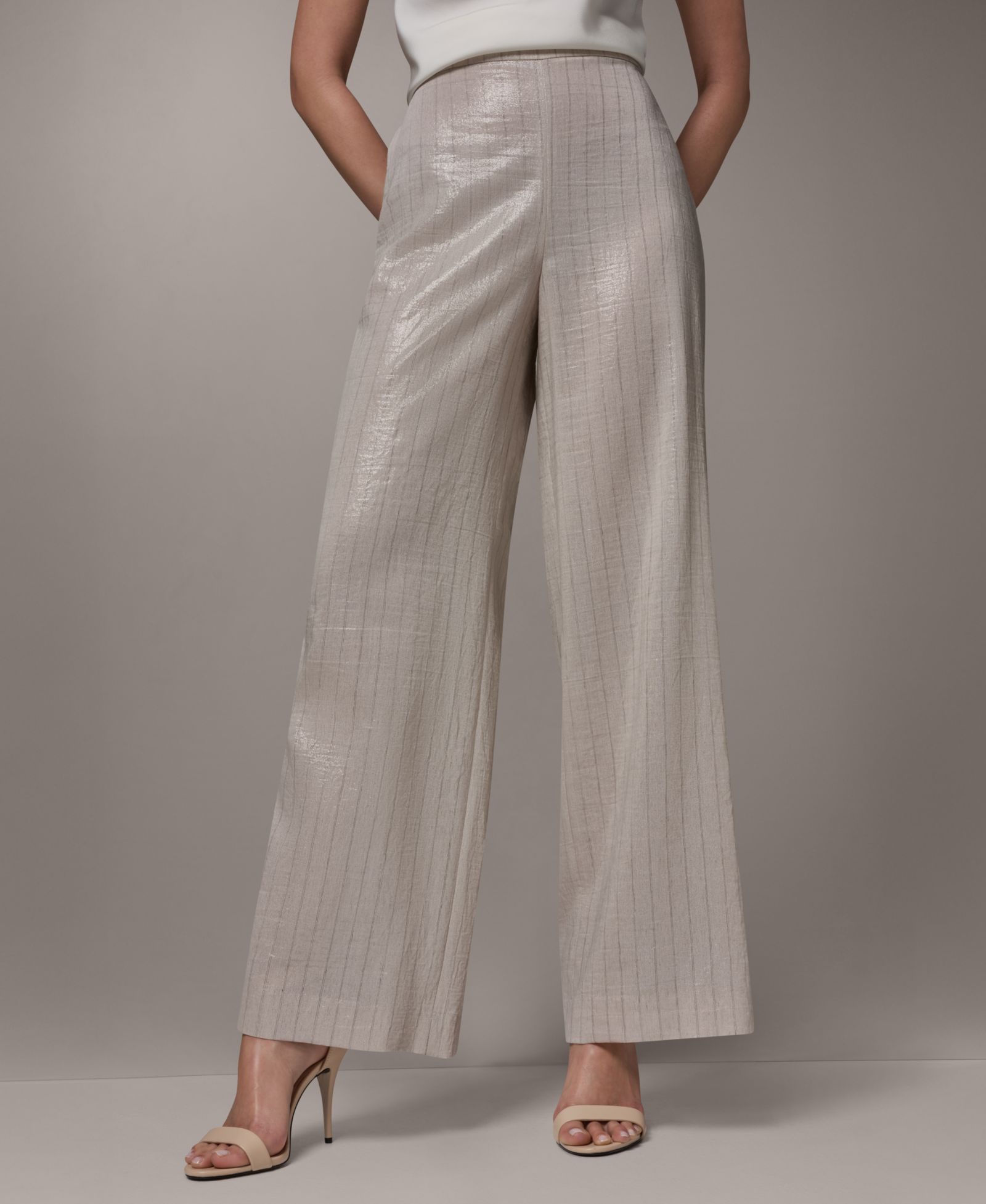 Donna Karan New York Women's Pinstripe Mid-Rise Pants