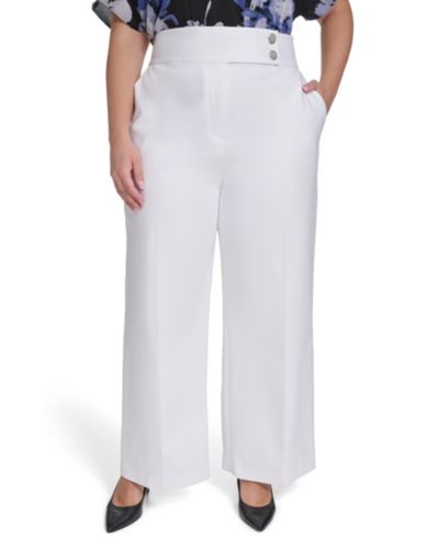 Брюки Calvin Klein Plus Size широкие, со средней посадкой
