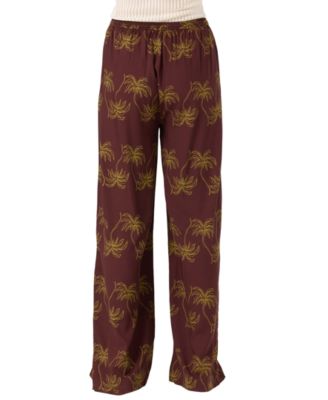 O'Neill Women's Rosalie Palm Stripe Pull-On Pants