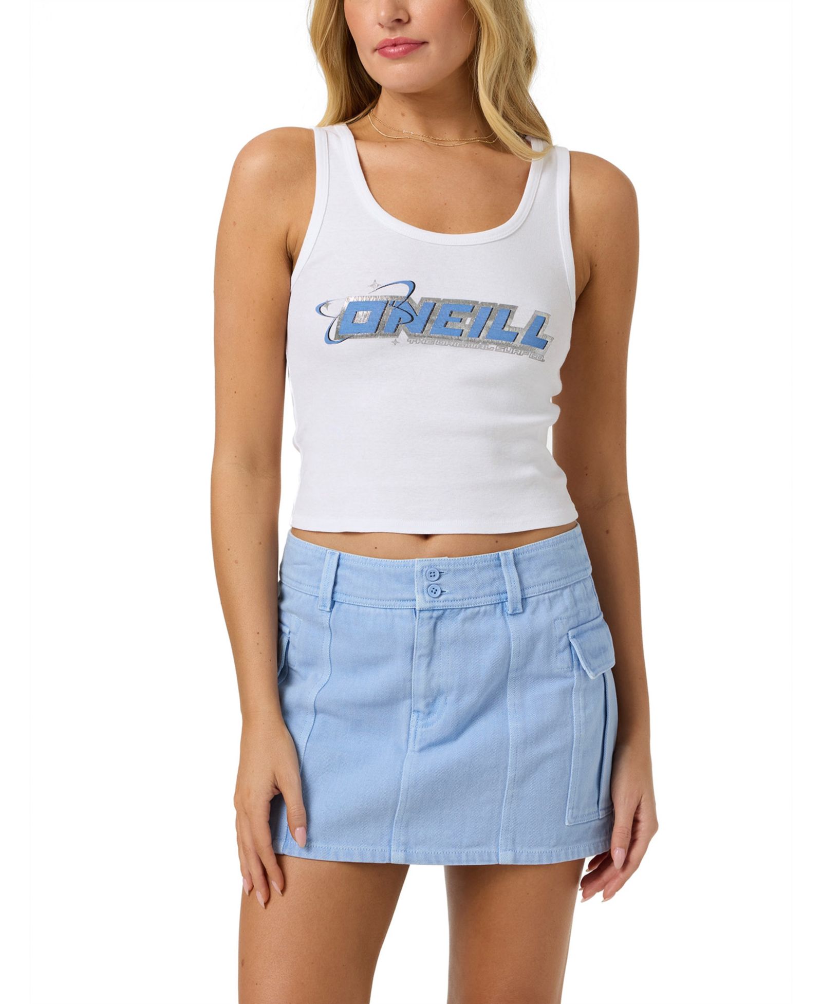 Женский хлопковый топ-майка O'Neill Atomic Scoop Neck