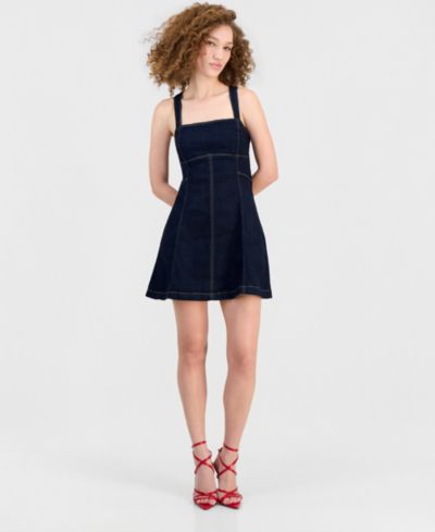GUESS Women's Leah Denim Fit & Flare Dress