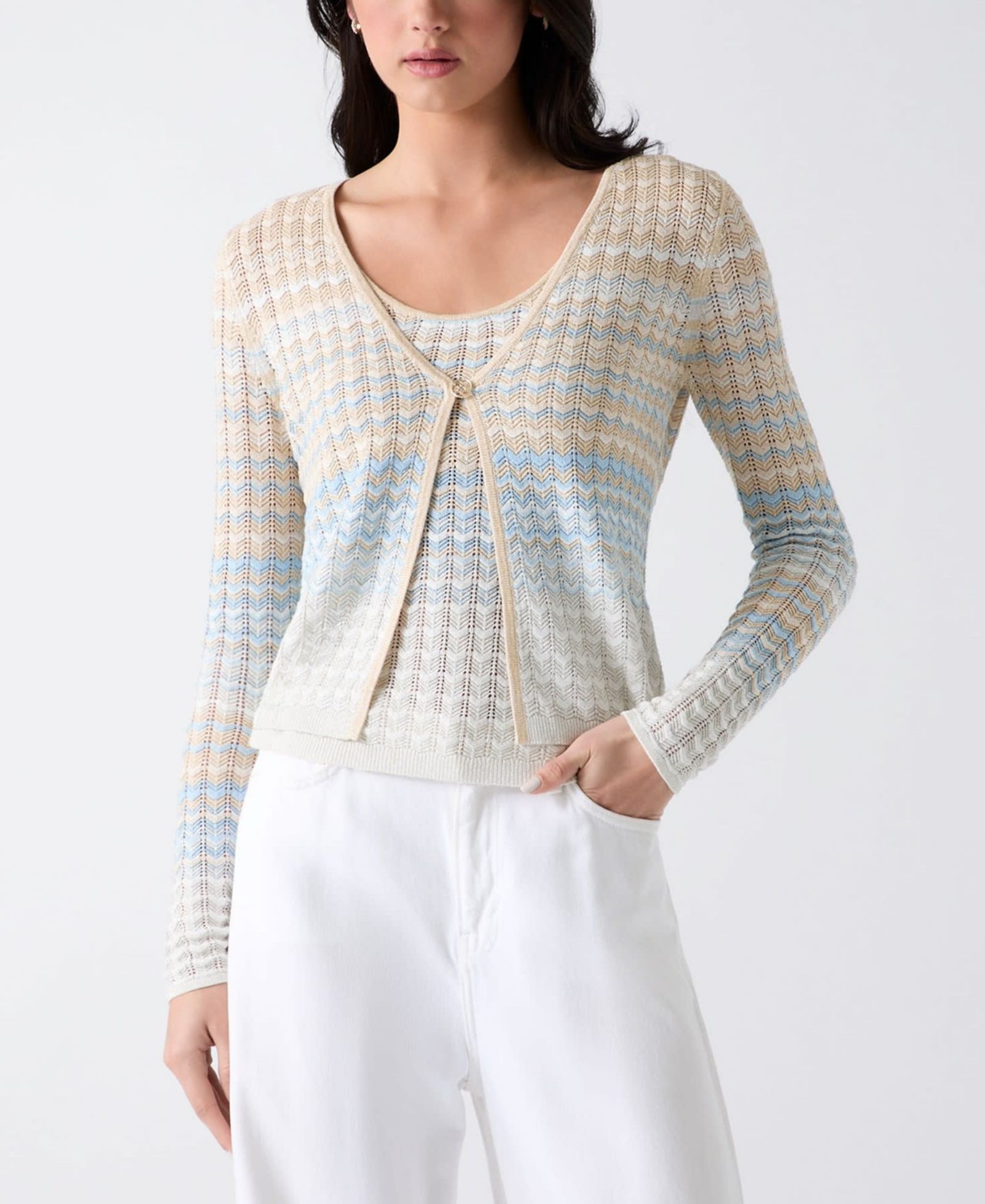 Свитер GUESS Women's Rosalyn V-Neck Cropped