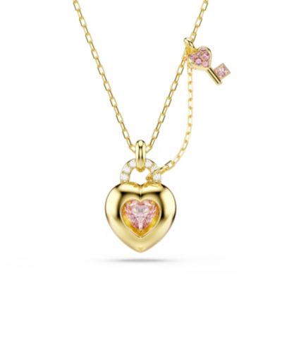 Подвески Swarovski Idyllia Heart Lock and Key с позолотой