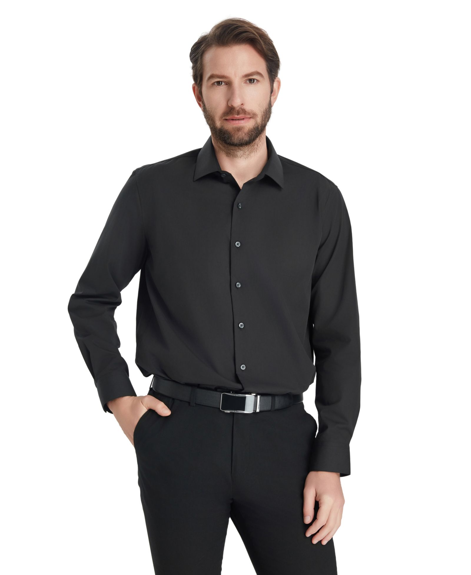 Мужская рубашка Alfani Men's Regular-Fit Solid Dress Shirt