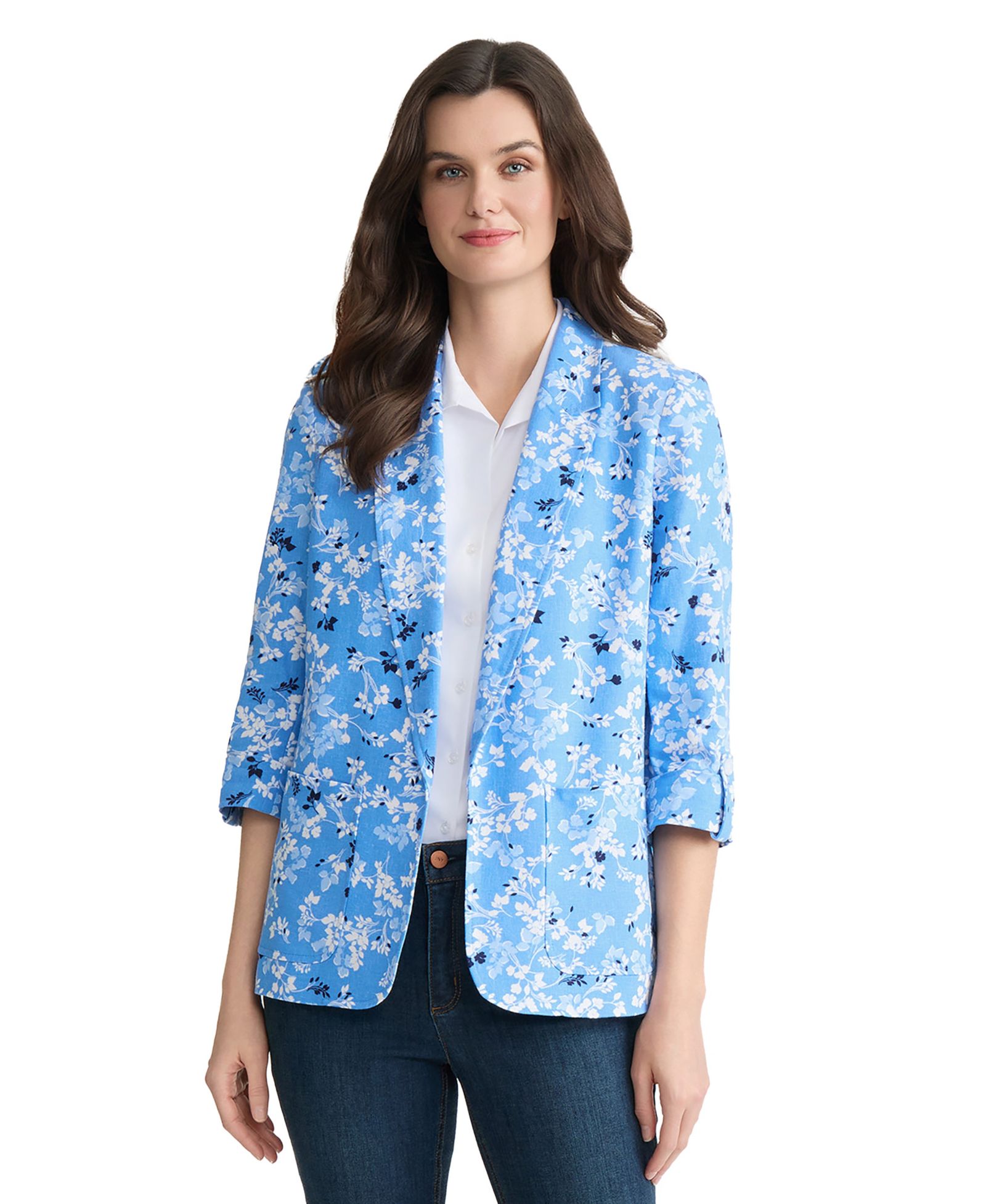 Jones New York Petite Patch Pocket Jacket