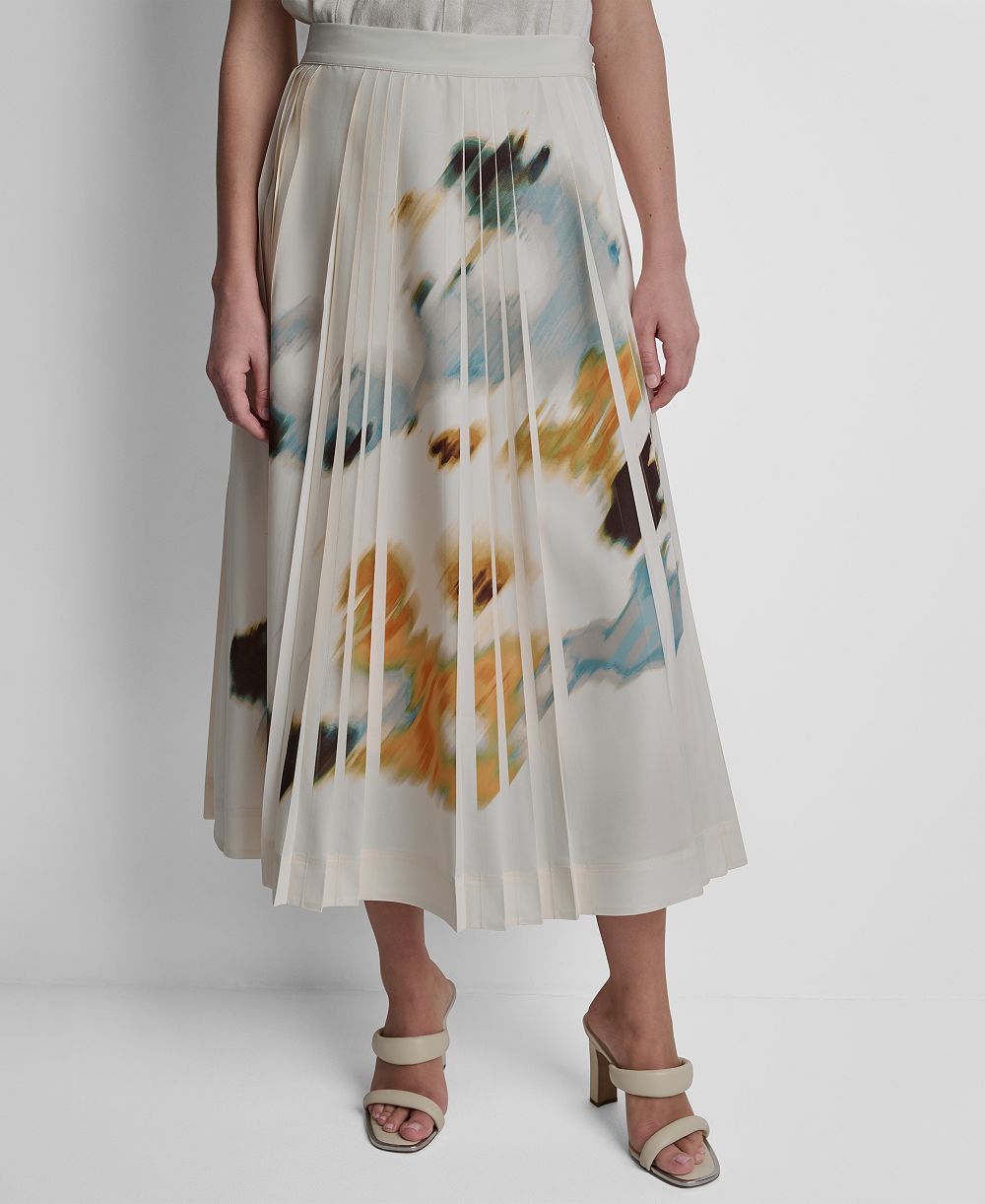 Юбка DKNY Women's Printed Pleated Everyday Stretch
