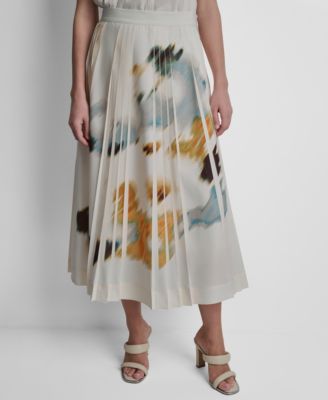 Юбка DKNY Women's Printed Pleated Everyday Stretch