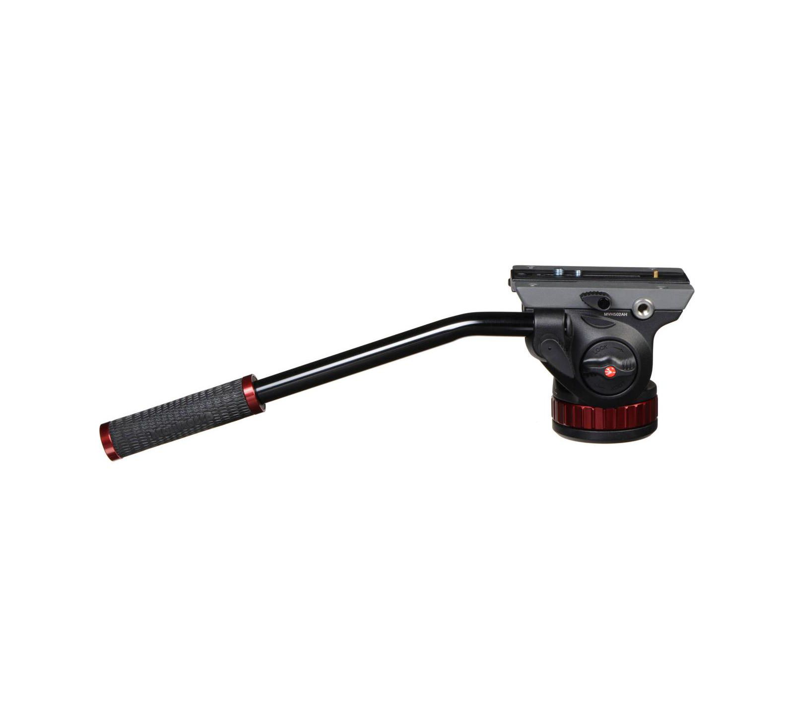 Manfrotto 502 Pro Video Head with 504PLONG Long QR Plate  Flat Base