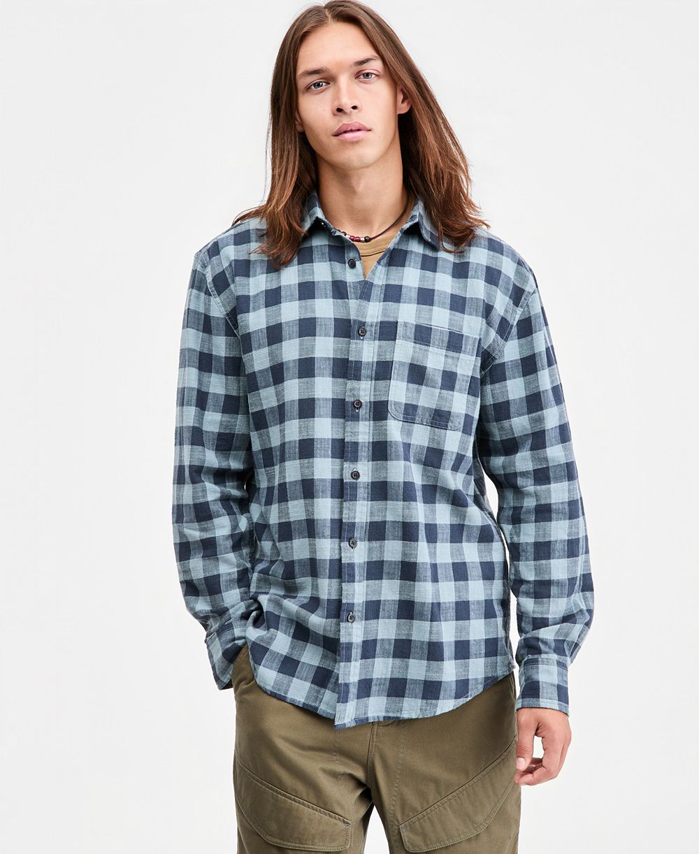 Мужская рубашка Sun + Stone Drake Buffalo Plaid с длинным рукавом