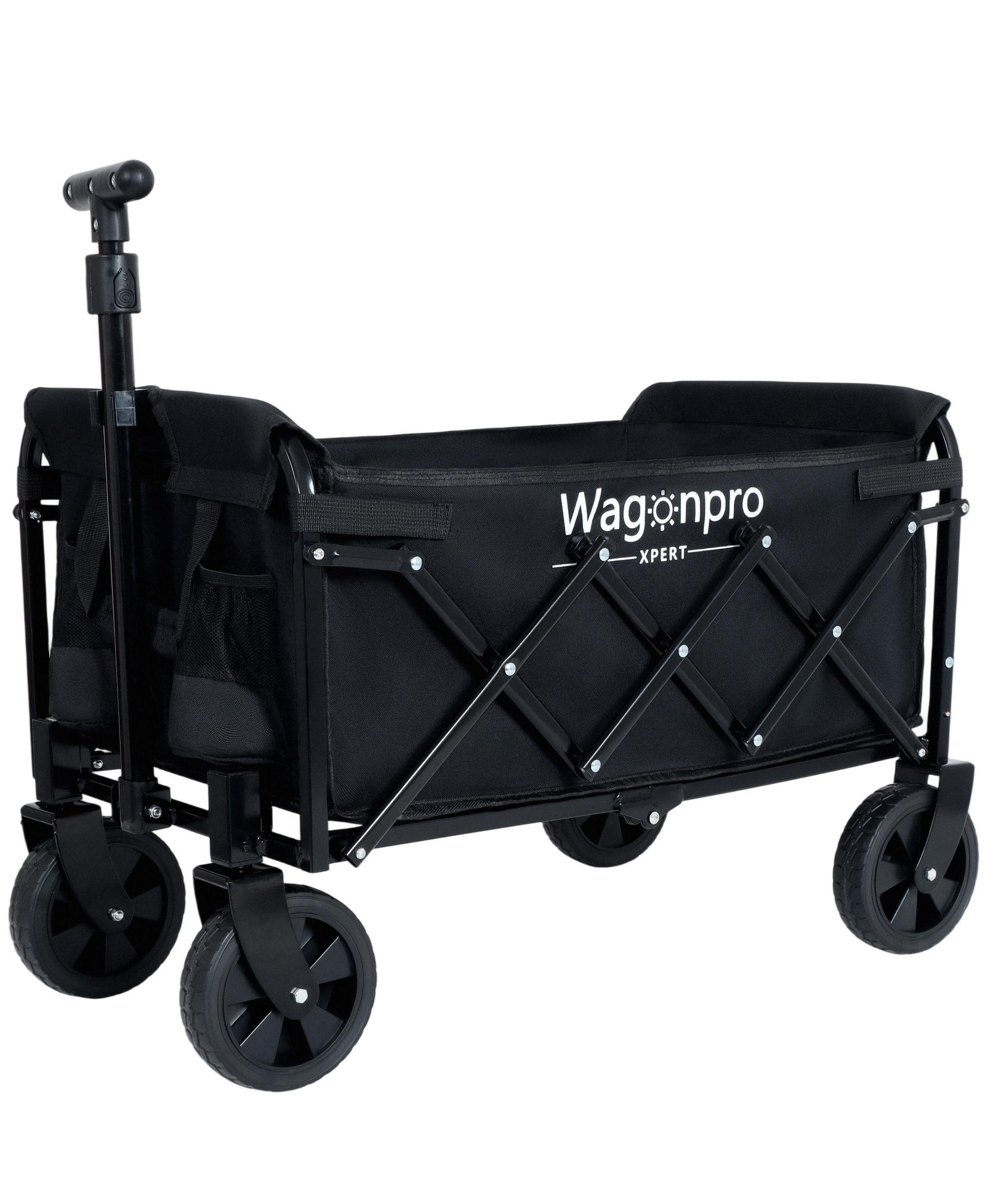 Mondawe Expandable Dual-Layer Storage Wagon Utility Carts w/ 225LBS Capacity, 360degree(s) All-Terrain Wheels