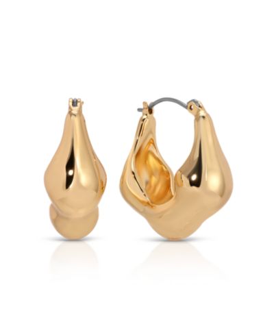 Серьги-кольца ETTIKA Molten Metal Hoop