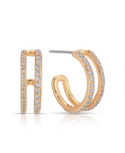 Серьги ETTIKA Double Up Crystal