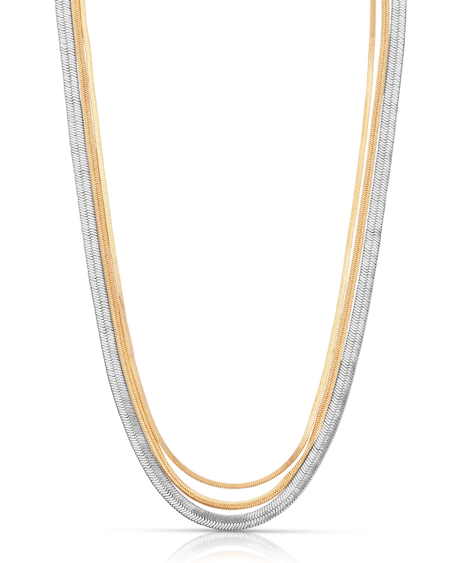 ETTIKA Mixed Metal Strands Necklace
