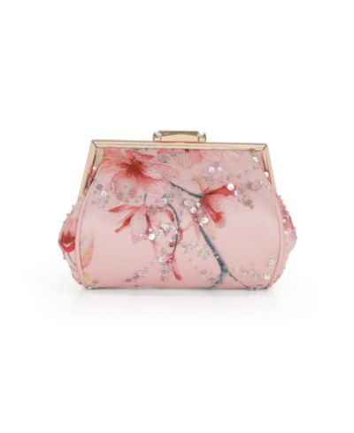 Женский клатч Jewel Badgley Mischka Flora с цветочной вышивкой и пайками