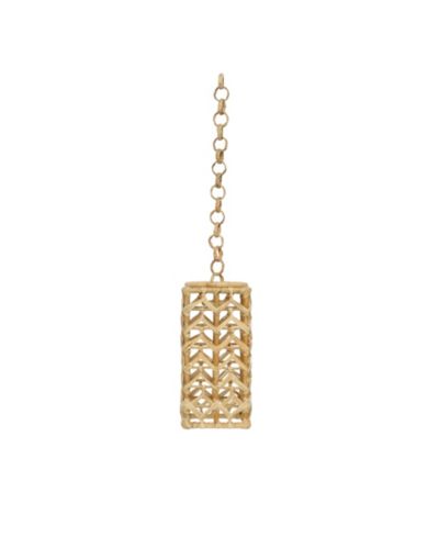 Абажур Wicker Village Rectangular Jaali Rattan, плетеный из ротанга, 7 x 7 x 14.5 Inches
