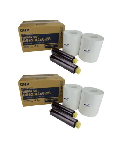 DNP Dye Sub Media для принтера DS620A, 2x 4x6", 400 отпечатков на рулон, 2 штуки