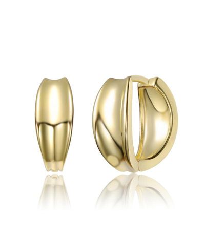 Серьги Rachel Glauber Chic Small Huggie Hoop 14K Gold Plated