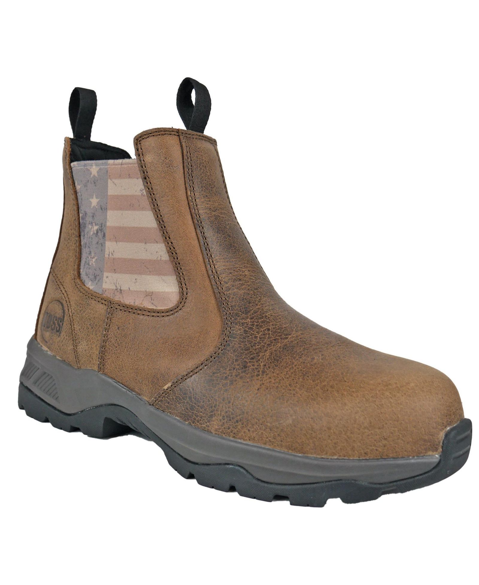 Hoss Boot Company Men's Old Glory Distressed Composite Toe Work Boot