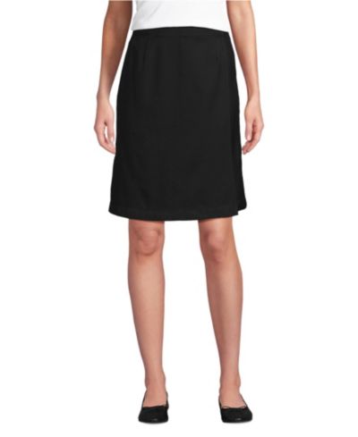 Lands' End Women's Solid A Line Tab Top of Knee Skort
