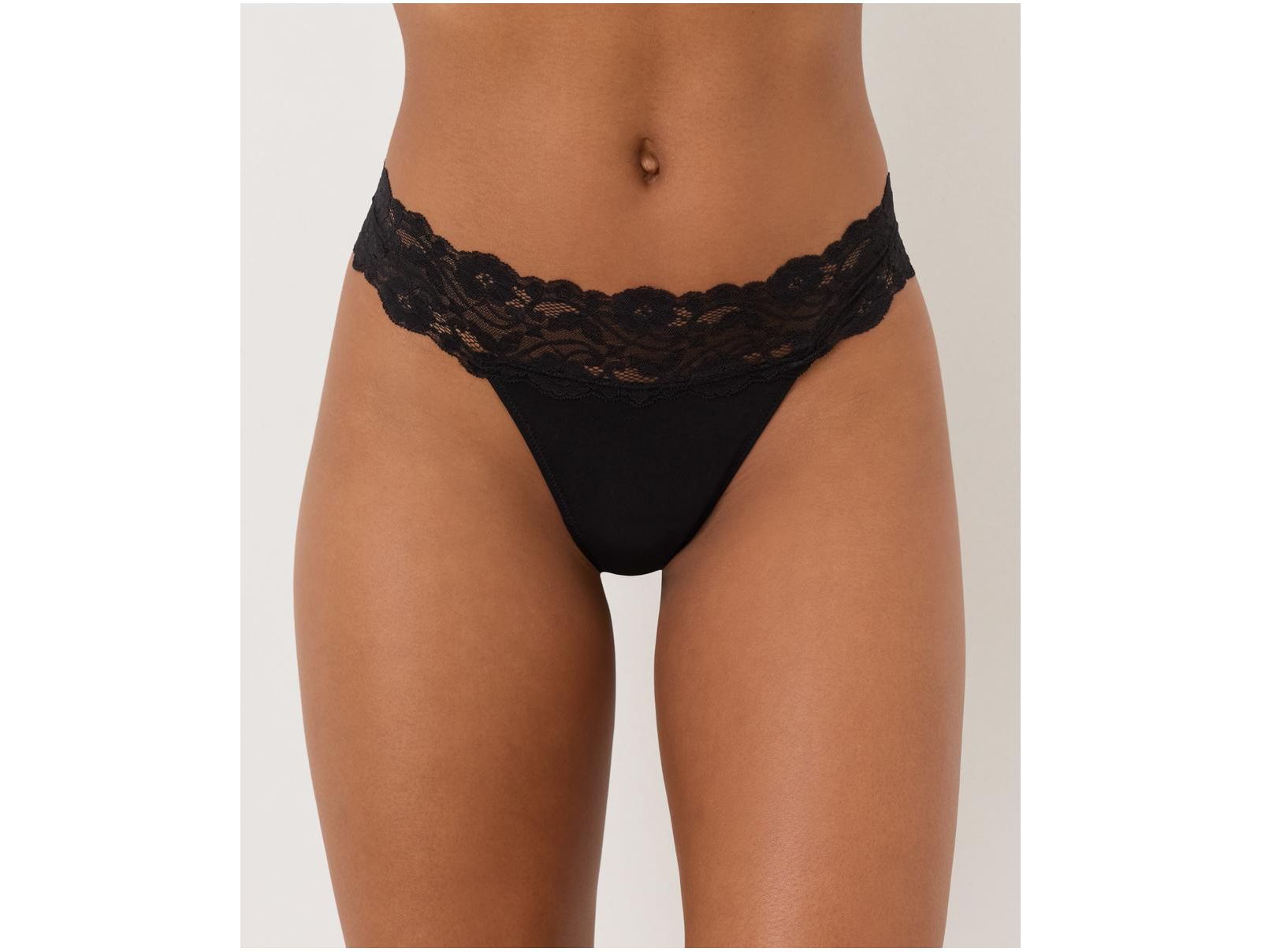 Pact Женский Lace Waist Thong 3-Pack Made With Cotton