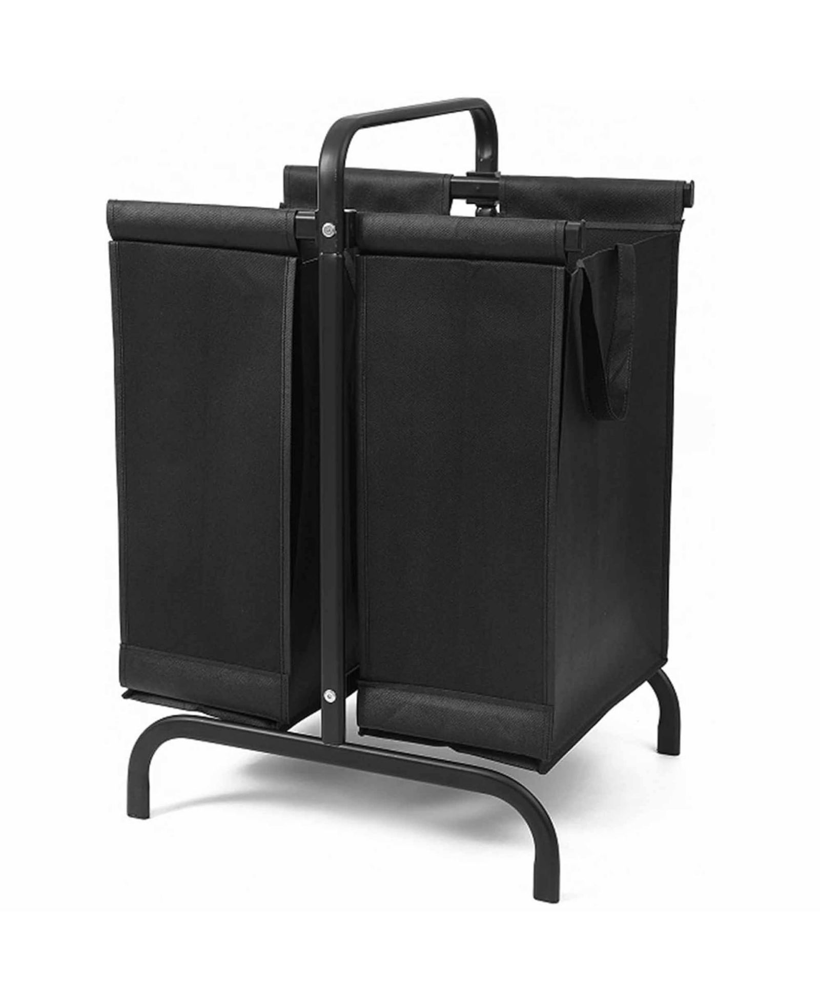 RAINSKEN 2-Tier Laundry Hamper, 110L Capacity Oxford Clothes Basket with Lid, 2 Removable Bags and Sorting Cards for Laundry Room