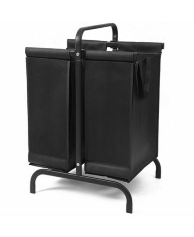 RAINSKEN 2-Tier Laundry Hamper, 110L Capacity Oxford Clothes Basket with Lid, 2 Removable Bags and Sorting Cards for Laundry Room