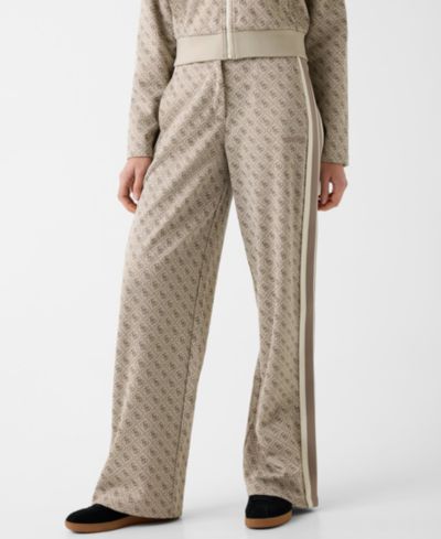 GUESS Women's Jacquard Straight Leg Pants
