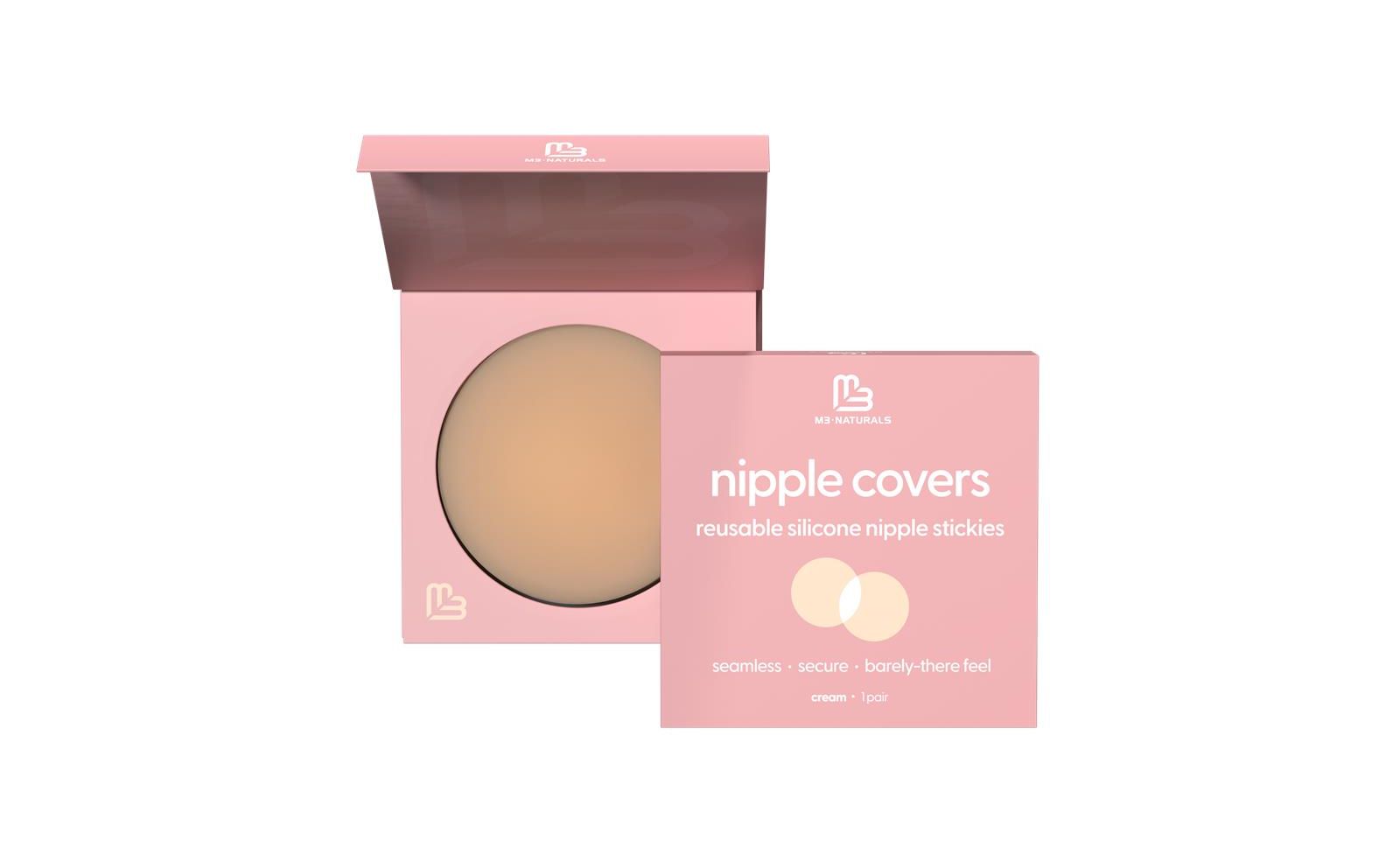 M3 Naturals Women's M3 Silicone Multi-Use Nipple Covers Invisible Boob Pasties | Adhesive Breast Petals | Nipple Stickers for Full Coverage | 1 pack
