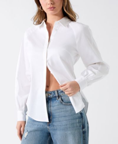 GUESS Women's Erika Long-Sleeve Regular Fit Shirt
