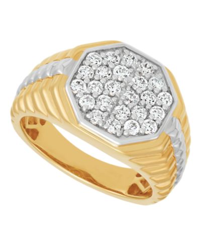Grown With Love Кольцо с выращенными бриллиантами (1 ct. t.w.) в позолоченном стерлинговом серебре с родием