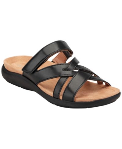 Easy Spirit Женские Waylin Strappy Flat Slip-On Sandals