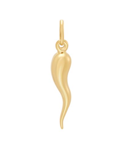 Italian Horn Pendant in 10k Yellow Gold