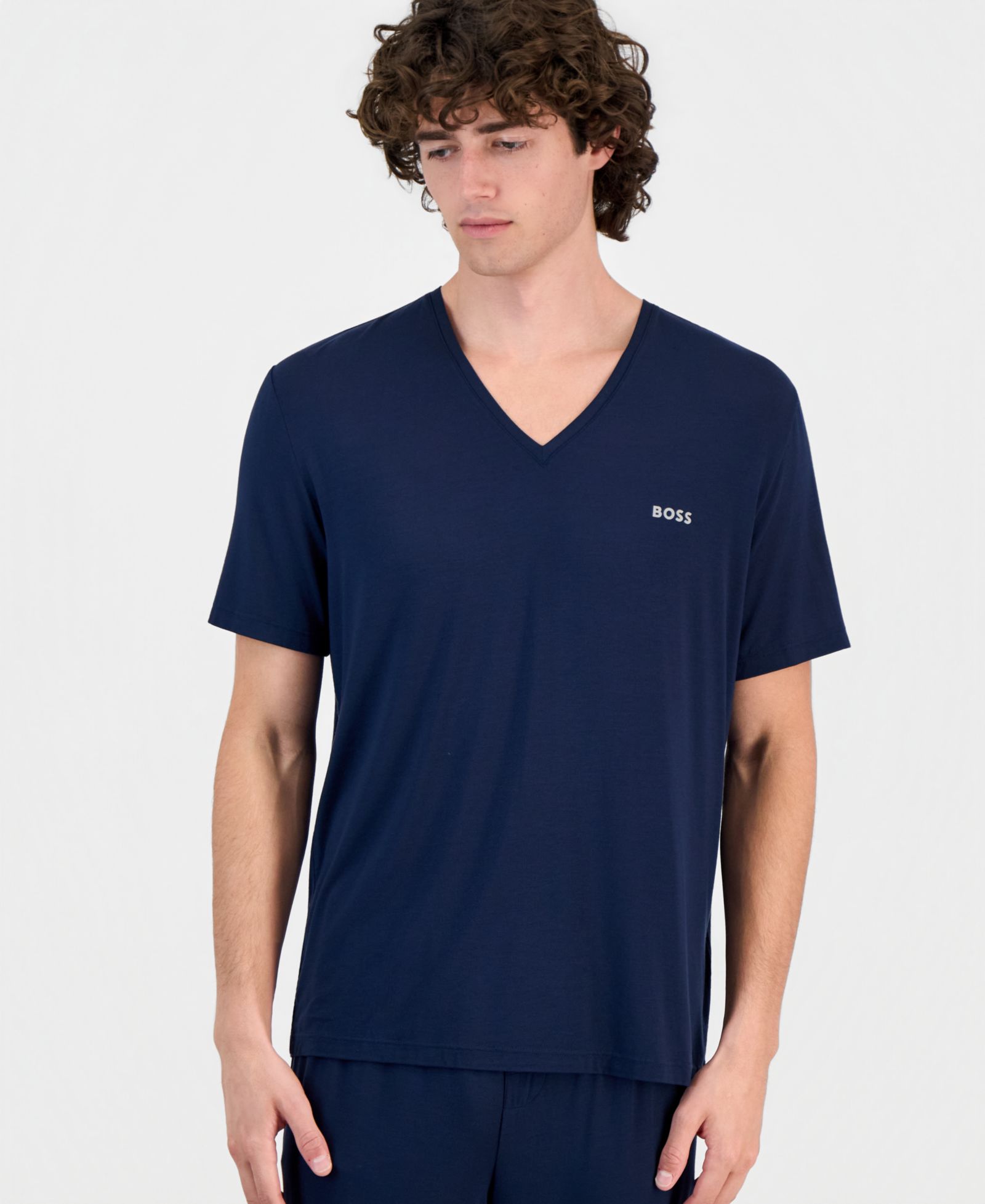 Boss by Hugo Boss Men's Modal-Blend V-Neck Comfort T-Shirt