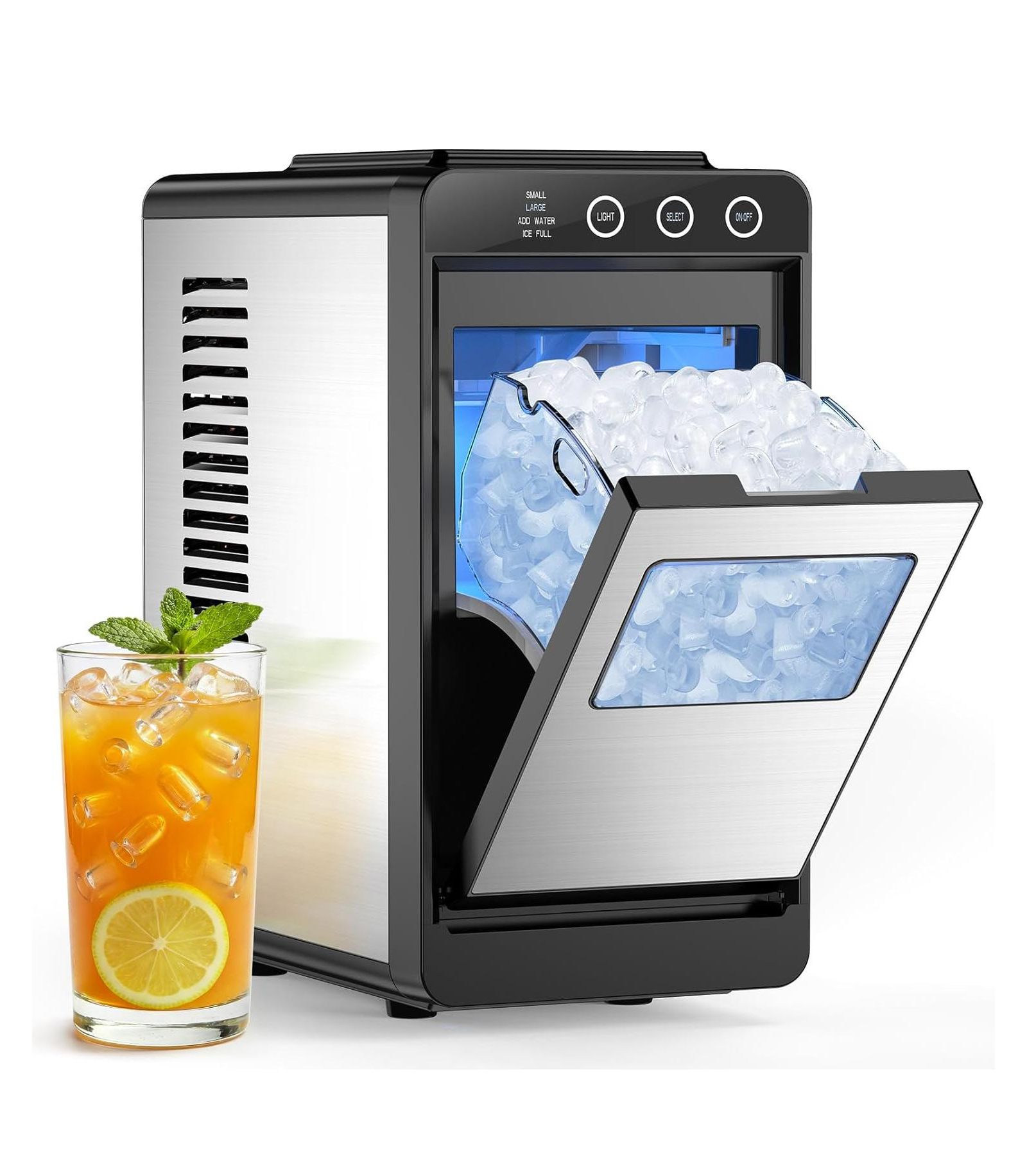 COWSAR Countertop Ice Maker, 26 lbs/24H Self-Cleaning