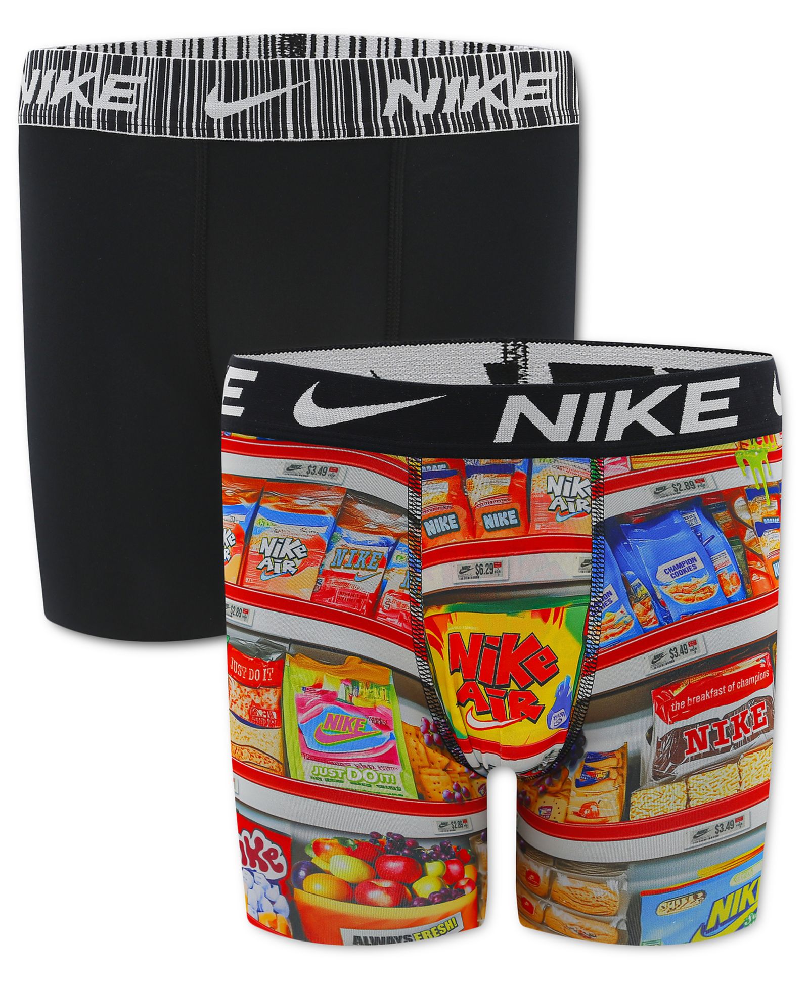Nike Boys' 8-20 Printed Long Boxer Briefs, 2-Pack